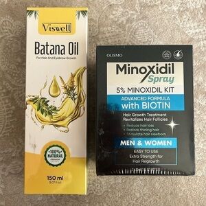 Brand New Hair Growth Treatment Bundle Batana Oil Minoxidil Spray Revitalizing
